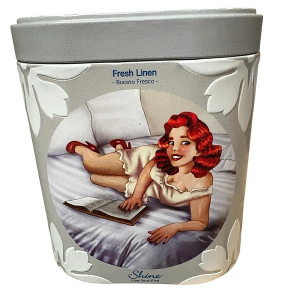 Shine tin scented candle Fresh Linen by Zodax - Picture 1 of 6